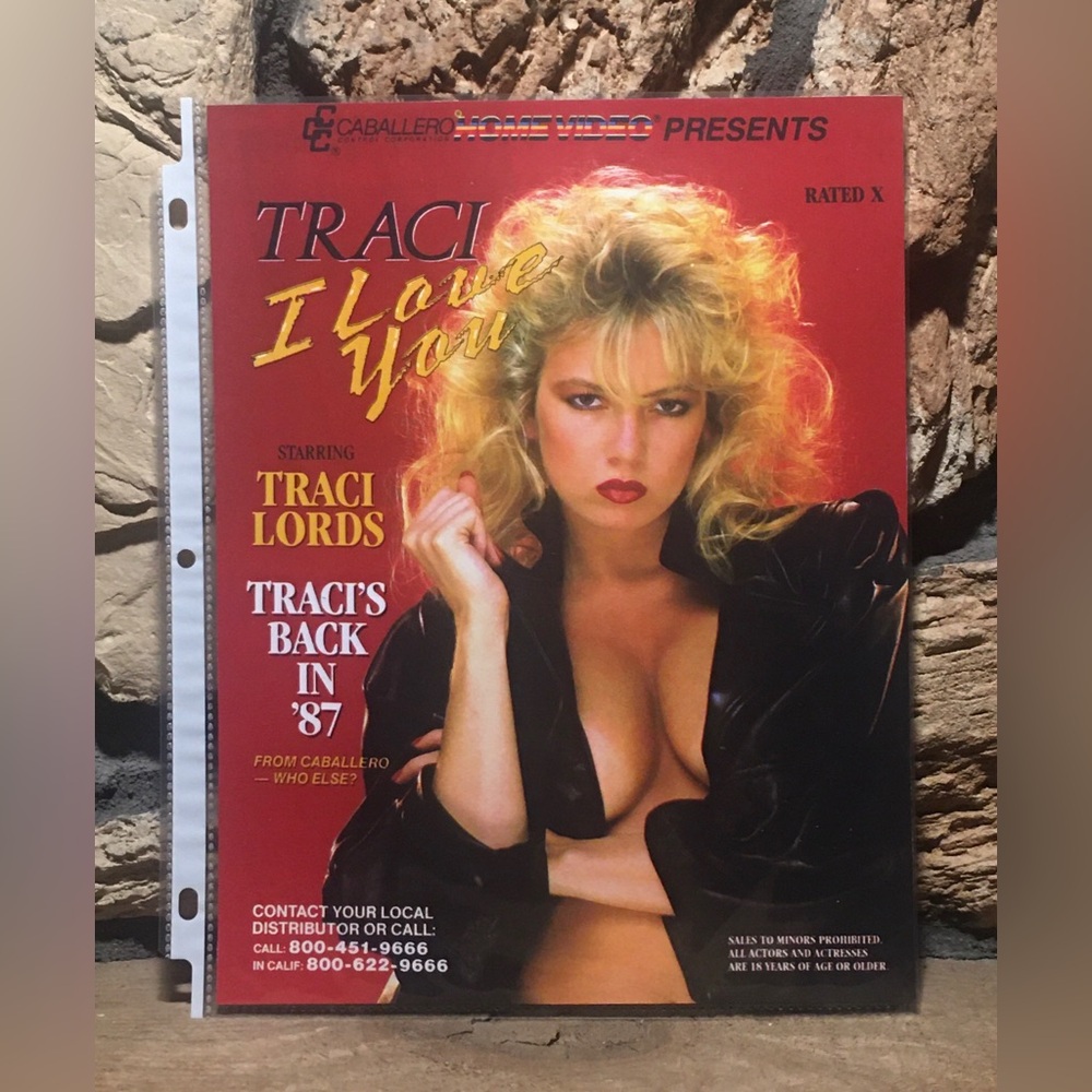 Traci Lords in “Traci I Love You” High-Gloss Ad Slick 1987 XXX Adult